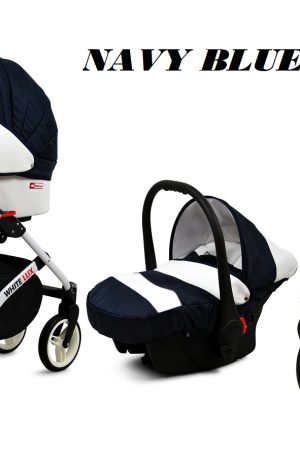 TAVASZI AKCIÓ!! MULTIFUNKCIÓS BABAKOCSI BABYLUX White Lux NAVY BLUE