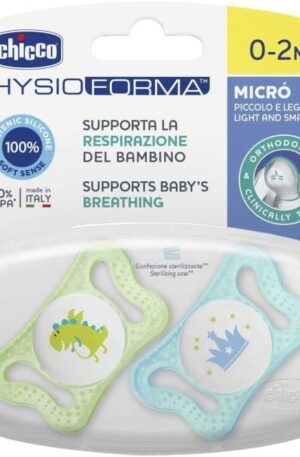 CHICCO Physio Micro, szilikon cumi, 0-2 hó KÉSZLETEN