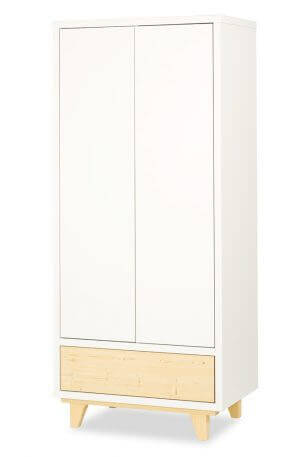 Klups Lydia 2 ajtós szekrény - fehér&fenyő