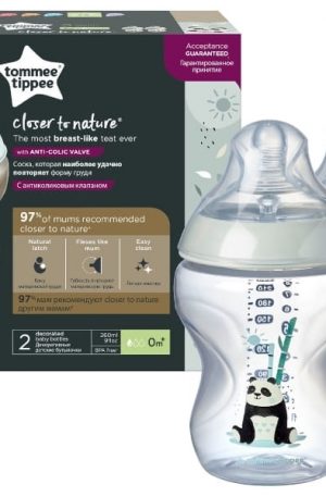 Tommee Tippee  2*260 ml Piip Panda Green cumisüveg