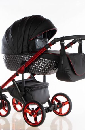 Akció KAJTEX ,,MAGNUM GT" FEKETE-PIROS BABAKOCSI