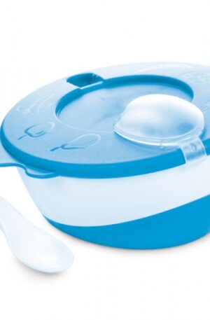 Canpol babies Műanyag tálacska kanállal 9hó+ - Kék