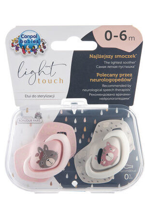 Canpol babies nyugtató cumi Bonjour Paris 2db. szilikon, anatómiai A 0-6 hó rózsaszín