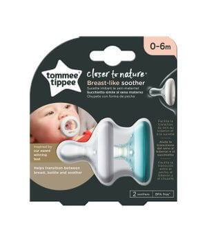 Tommee Tippee C2N Breast Like 2db 0-6m Blue-White cumi Készleten