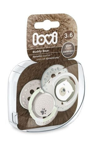 Lovi dinamikus nyugtató cumi Buddy Bear 3-6 hó 2 db Készleten