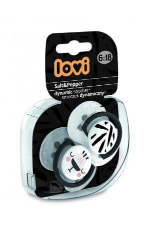 Lovi Dinamikus nyugtató cumi Salt&Pepper 2db. 6-18hó Készleten