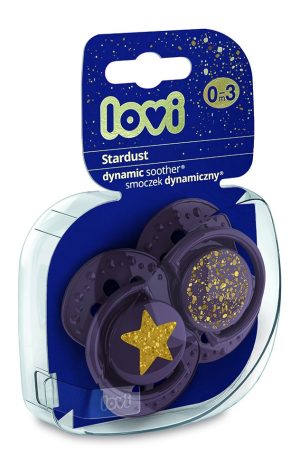 Lovi dinamikus nyugtató cumi Stardust 0-3 hó violet 2db Készleten