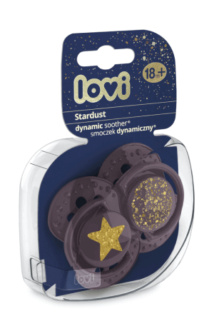 Lovi dinamikus nyugtató cumi Stardust 18+ hó violet 2db Készleten