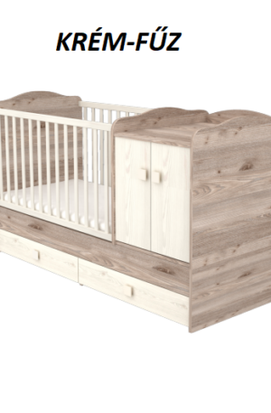 TIMBA VIKI 2 Ajtós Maxi kombi Gyermekágy - KRÉM-FŰZ SZÍNBEN