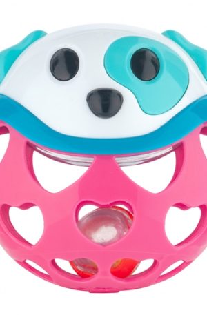 Canpol Interaktív játék csörgővel - Rózsaszín kutyus