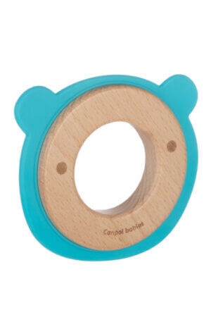 Fa-Szilikon baba rágóka játék Mackó Készleten