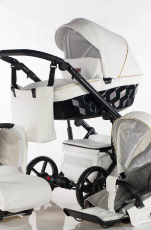 TAVASZI AKCIÓ!! MULTIFUNKCIÓS BABAKOCSI KAJTEX CUBIC FEHÉR -FEKETE