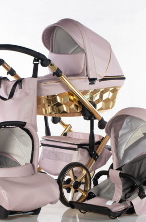 TAVASZI AKCIÓ!! MULTIFUNKCIÓS BABAKOCSI KAJTEX CUBIC PINK-GOLD