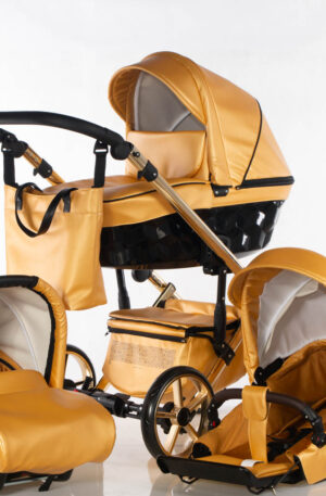 TAVASZI AKCIÓ!! MULTIFUNKCIÓS BABAKOCSI KAJTEX CUBIC GOLD-FEKETE