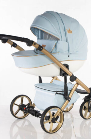 KAJTEX BABAKOCSI NAVI VILÁGOS KÉK, ECOBŐR, GOLD VÁZZAL, KÉSZLETEN, AZONNAL ELVIHETŐ!!