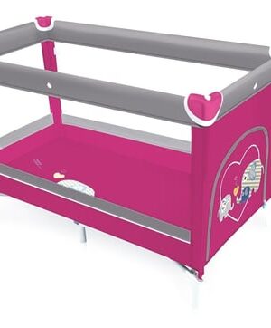 Baby Design Simple fix utazóágy Pink Készleten