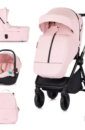 Chipolino Encanto 3az1-ben multifunkciós babakocsi - Pink Marshmellow Akciós Készleten