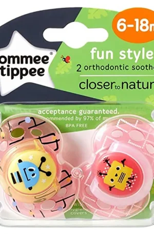 Tommee Tippee Játszócumi, 6-18 hó 2 db, FUN STYLE, KÉSZLETEN