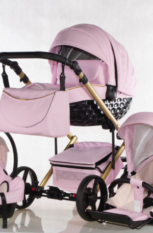 ÚJDONSÁG!! 3in1 babakocsi Babycruiser CROSS PINK; GOLD VÁZZAL