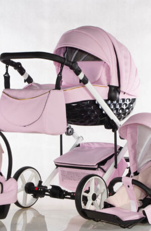 ÚJDONSÁG!! 3in1 babakocsi Babycruiser CROSS PINK-FEKETE; FEHÉR VÁZZAL