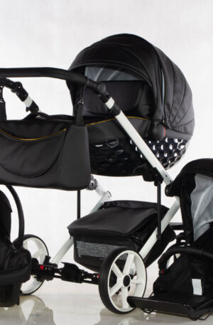 ÚJDONSÁG!! 3in1 babakocsi Babycruiser CROSS FEKETE; FEHÉR VÁZZAL