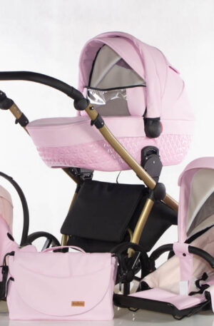 ÚJDONSÁG!! 3in1 babakocsi Babycruiser MIRA PINK; GOLD VÁZZAL