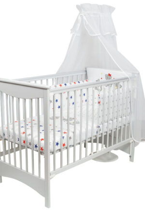 TOMI 4 RÉSZES ÁGYNEMŰ HUZAT, HÍMZETT SZÜRKE MACIK, SZÍNES CSILLAGGAL, KÉSZLETEN, AZONNAL ELVIHETŐ!